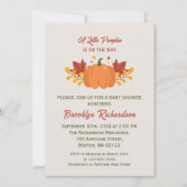 小さなかぼちゃの紅葉秋ベビーシャワー 招待状 (正面)