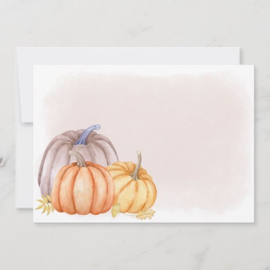 小さなかぼちゃの素朴秋 案内状 (裏面)