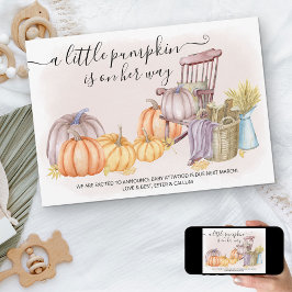 小さなかぼちゃの素朴秋 案内状