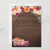 小さなかぼちゃの素朴赤男女兼用ちゃんシャワー 招待状 (裏面)