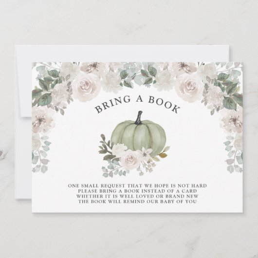 小さなかぼちゃの誕生日セージフローラ 招待状 (正面)