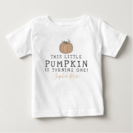 小さなかぼちゃの誕生日パーティー 中立 ベビーTシャツ