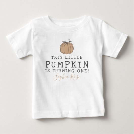 小さなかぼちゃの誕生日パーティー 中立 ベビーTシャツ (正面)