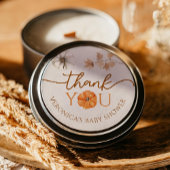 小さなかぼちゃの赤ちゃんシャワーありがとうステッカー ラウンドシール