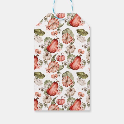 小さなかぼちゃの赤ちゃんシャワーありがとうメッセージカード ギフトタグ (裏面)