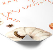 小さなかぼちゃの赤ちゃんシャワーありがとう来。 ポスター (角)