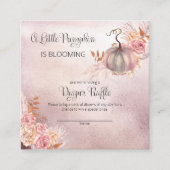 小さなかぼちゃの赤ちゃんシャワーおむつラッフルエンクロス エンクロージャーカード (正面)