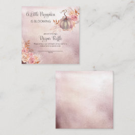 小さなかぼちゃの赤ちゃんシャワーおむつラッフルエンクロス エンクロージャーカード