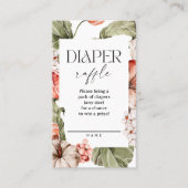 小さなかぼちゃの赤ちゃんシャワーおむつラッフルカード 名刺 (正面)