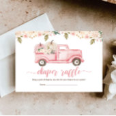 小さなかぼちゃの赤ちゃんシャワーおむつラッフルチケット エンクロージャーカード