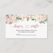 小さなかぼちゃの赤ちゃんシャワーおむつラッフルチケット エンクロージャーカード (正面)