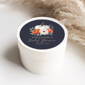 小さなかぼちゃの赤ちゃんシャワーがスティッカーを好む ラウンドシール