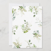 小さなかぼちゃの赤ちゃんシャワーに緑を与える 招待状 (裏面)