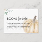 小さなかぼちゃの赤ちゃんシャワーのブックリクエスト エンクロージャーカード (正面)