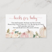 小さなかぼちゃの赤ちゃんシャワーのブックリクエスト エンクロージャーカード (正面)