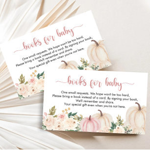 小さなかぼちゃの赤ちゃんシャワーのブックリクエスト エンクロージャーカード