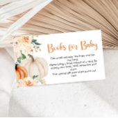 小さなかぼちゃの赤ちゃんシャワーのブックリクエスト エンクロージャーカード