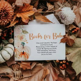 小さなかぼちゃの赤ちゃんシャワーのブックリクエスト エンクロージャーカード