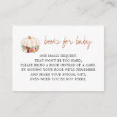 小さなかぼちゃの赤ちゃんシャワーのブックリクエスト エンクロージャーカード (正面)