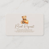 小さなかぼちゃの赤ちゃんシャワーのブックリクエスト エンクロージャーカード (正面)