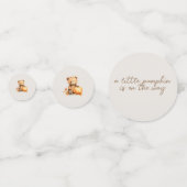 小さなかぼちゃの赤ちゃんシャワーの装飾 コンフェッティ (正面)