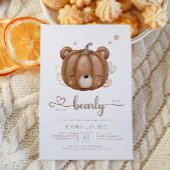 小さなかぼちゃの赤ちゃんシャワーを待つことができる 招待状