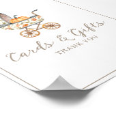 小さなかぼちゃの赤ちゃんシャワーカードとギフトのサイン ポスター (角)