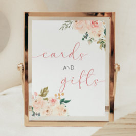 小さなかぼちゃの赤ちゃんシャワーカードとギフトサイン ポスター