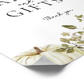 小さなかぼちゃの赤ちゃんシャワーカードとギフトサイン ポスター (角)