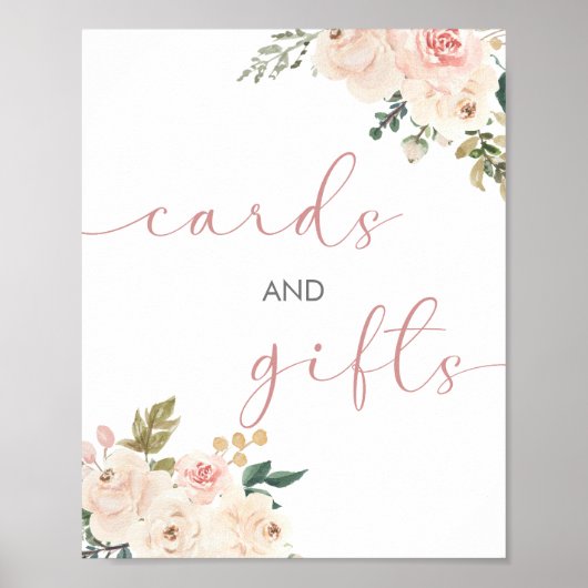 小さなかぼちゃの赤ちゃんシャワーカードとギフトサイン ポスター (正面)