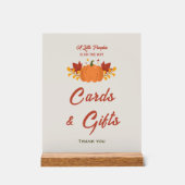 小さなかぼちゃの赤ちゃんシャワーカード&ギフトサイン アクリルサイン (正面)