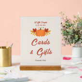 小さなかぼちゃの赤ちゃんシャワーカード&ギフトサイン アクリルサイン (ウェディング)