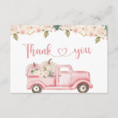 小さなかぼちゃの赤ちゃんシャワーサンキューカード エンクロージャーカード (正面)