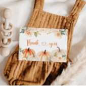 小さなかぼちゃの赤ちゃんシャワーサンキューカード エンクロージャーカード