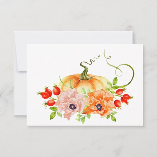 小さなかぼちゃの赤ちゃんシャワーサンキューカード カード (裏面)