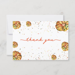 小さなかぼちゃの赤ちゃんシャワーサンキューカード サンキューカード