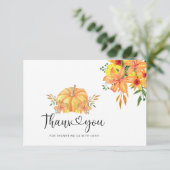 小さなかぼちゃの赤ちゃんシャワーサンキューカード サンキューカード (スタンド正面)