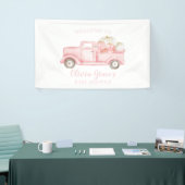 小さなかぼちゃの赤ちゃんシャワーピンクのトラックバナー 横断幕 (トレードショー)