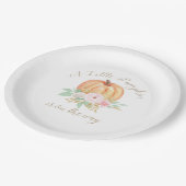 小さなかぼちゃの赤ちゃんシャワーフローラピンク ペーパープレート (アングル)