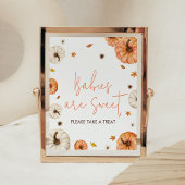 小さなかぼちゃの赤ちゃんシャワーベビーは甘い ポスター