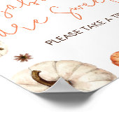 小さなかぼちゃの赤ちゃんシャワーベビーは甘い ポスター (角)