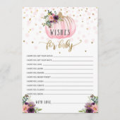 小さなかぼちゃの赤ちゃんシャワーベビー アドバイスカード (正面)