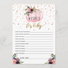 小さなかぼちゃの赤ちゃんシャワーベビー アドバイスカード