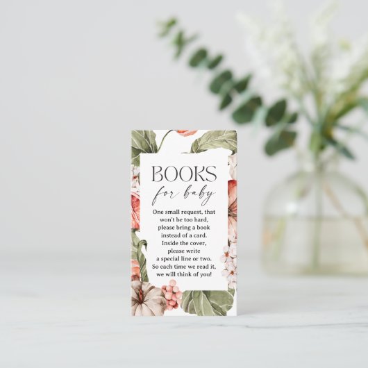 小さなかぼちゃの赤ちゃんシャワーベビー 名刺 (スタンド正面)