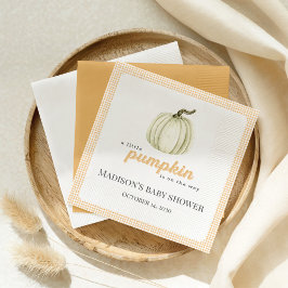 小さなかぼちゃの赤ちゃんシャワーペーパーナプキン スタンダードランチョンナプキン