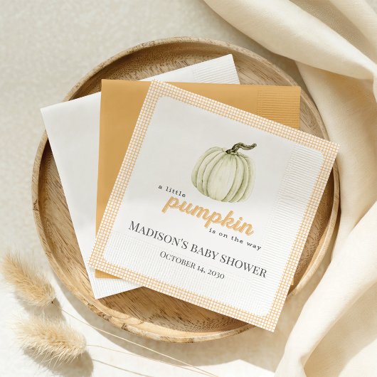 小さなかぼちゃの赤ちゃんシャワーペーパーナプキン スタンダードランチョンナプキン