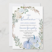 小さなかぼちゃの赤ちゃんシャワーボーイスペインの 招待状 (正面)