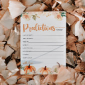 小さなかぼちゃの赤ちゃんシャワー予測カード 招待状