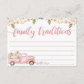 小さなかぼちゃの赤ちゃんシャワー家族の伝統 エンクロージャーカード (正面)