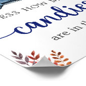 小さなかぼちゃの赤ちゃんシャワー推測ゲームのサイン ポスター (角)